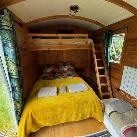 Unique Sheperds Hut Private Hot Tub, Ensuite & Kitchenette Clodock Kültér fotó